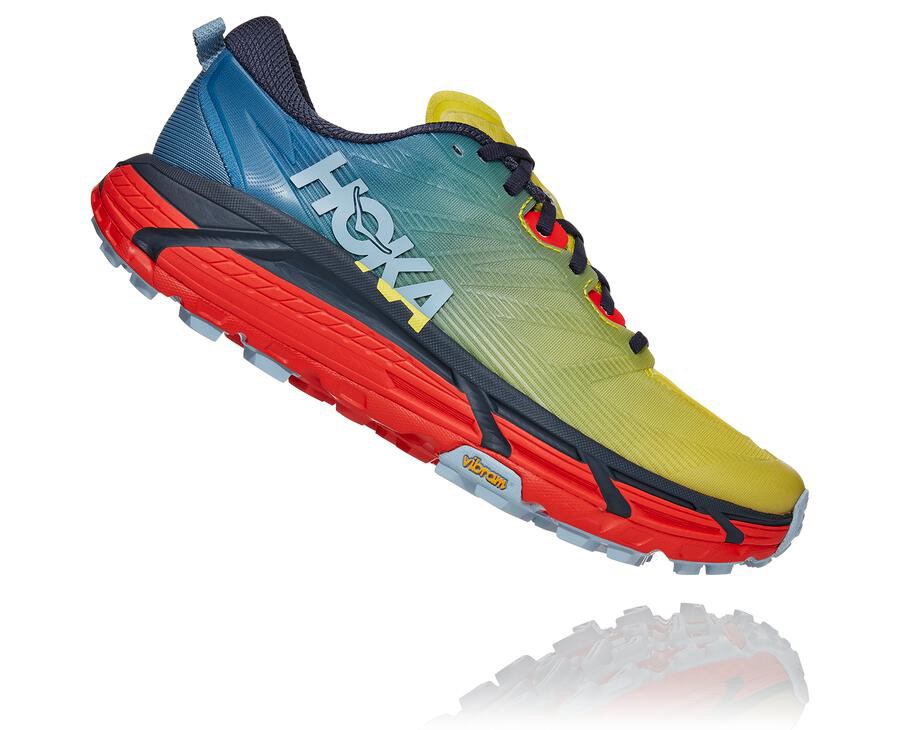 Tenis Trail Hoka One One Masculino Azuis - Mafate Speed 3 - 856-INQGLY